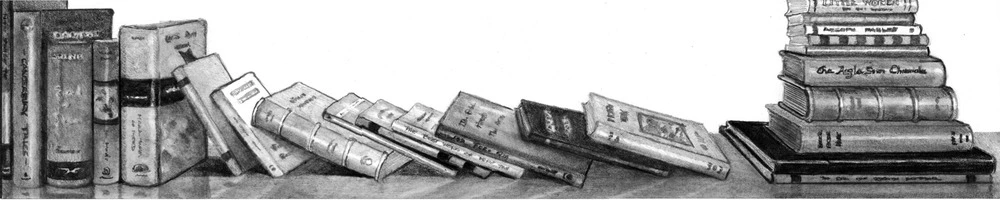 Books on a shelf